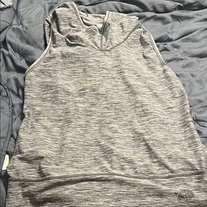 The North Face Gray Sleeveless Hooded racerback Tank Top size large